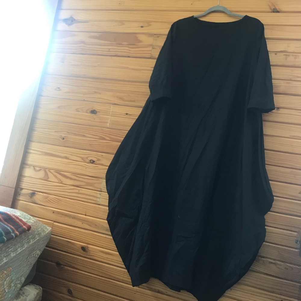 Linen Black Dress